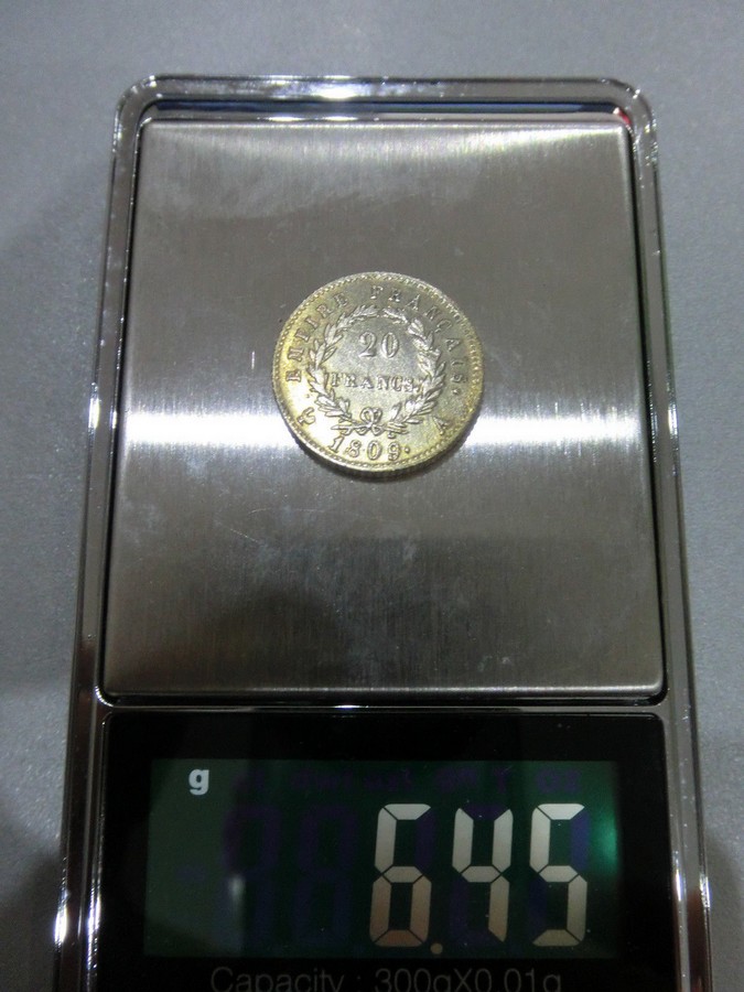 167 Copie de la très rare 20 francs Napoléon 1809A 21mm 6,45g........jpg