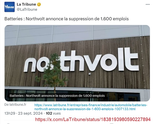 20240923 -La Tribune - Northvolt - Suppression 1600 emplois_650.jpg